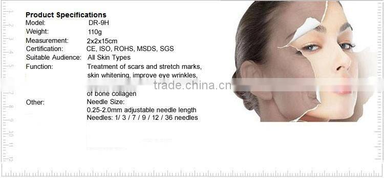 Electric microneedle derma roller pen with flexible needle tip for skin rejuvenation