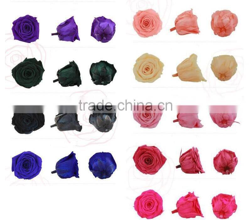 Wholesale Luxuious fresh preserved flower with Glass ball holder