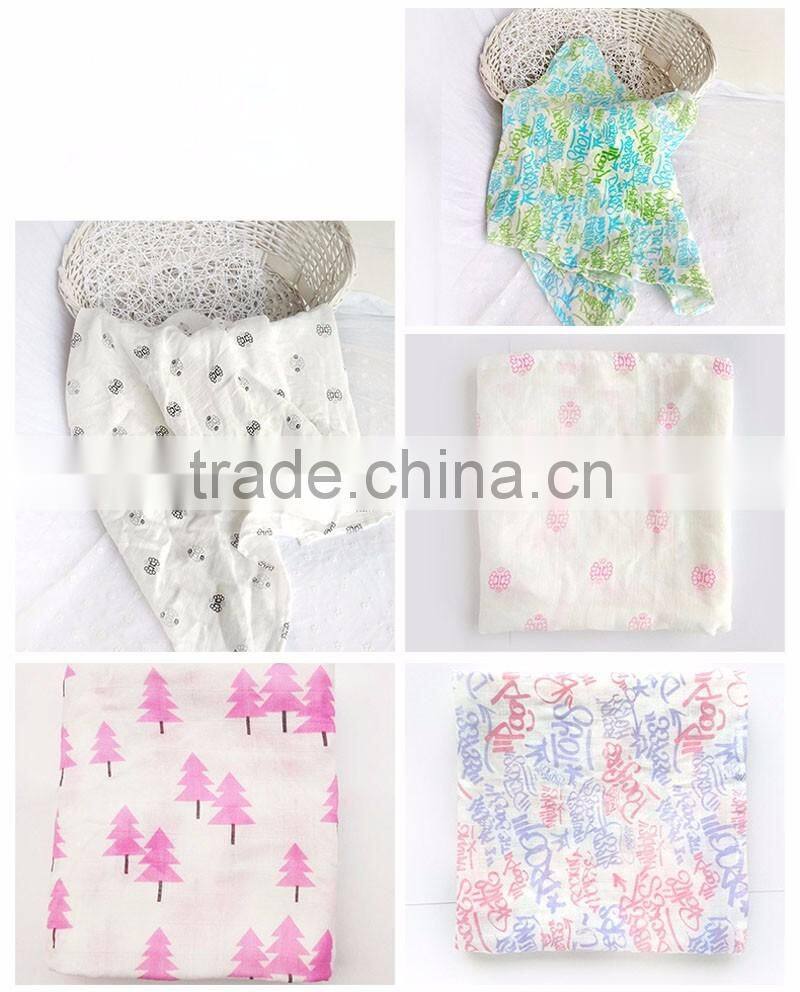 2017 Newest baby cotton blanket/baby muslin swaddle blanket
