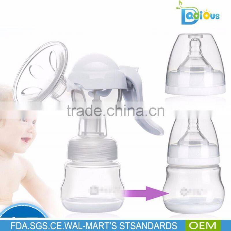 BPA Free Soft Silicone Manuel Vacuum Swing Breast Pump