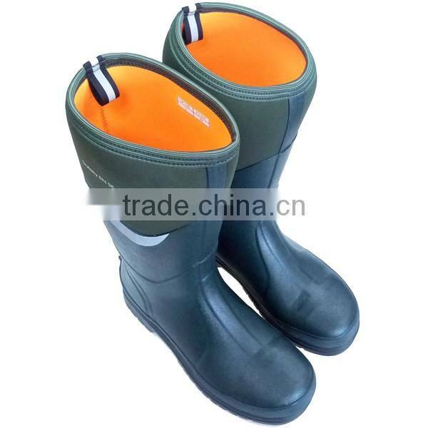 Mens Neoprene Waterproof Safety Wellington Rain Boots