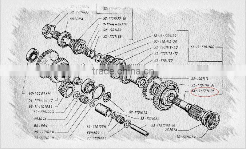 GAZ shaft 53-12-1701105