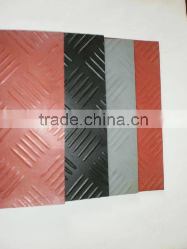 T 3mm black five poles checker mat