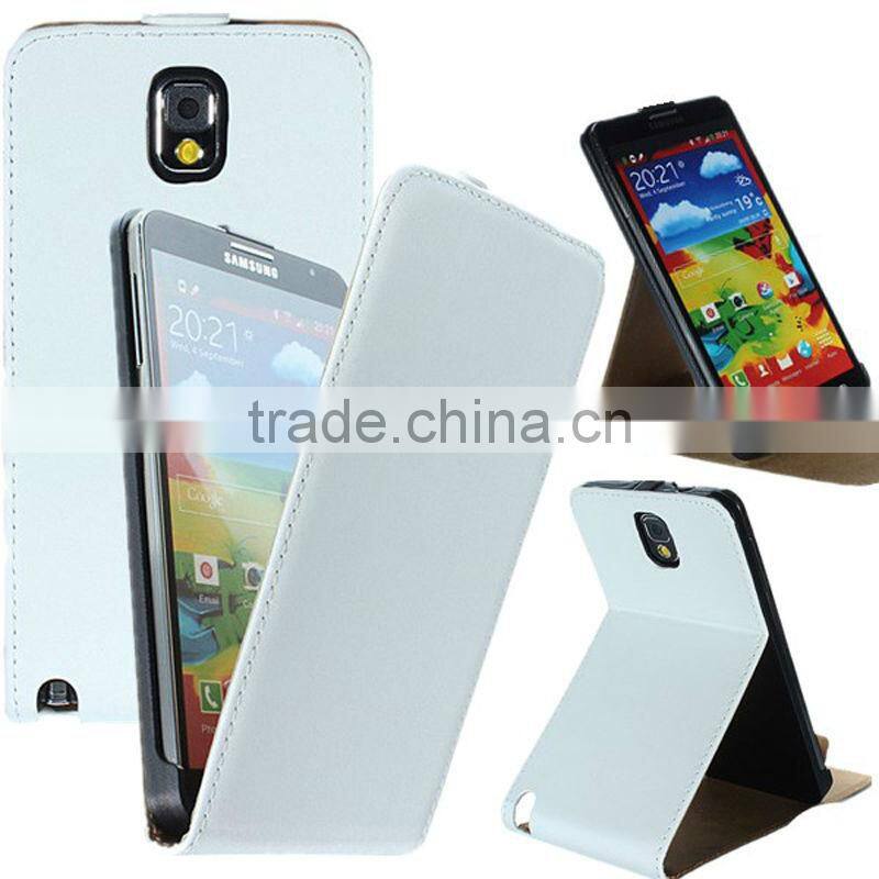 leather flip mobile phone case For samsung galaxy note3 N9000 PU with stand