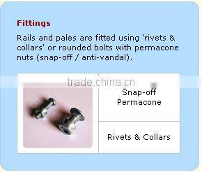 high quality security black palisade picket fence used for sale with pvc coated