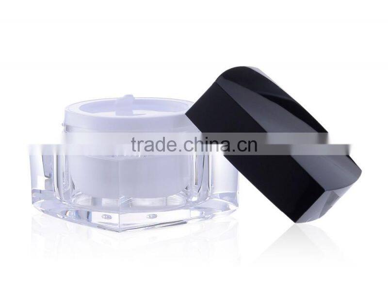 Square plastic acrylic cosmetic jar acrylic 15 30 50