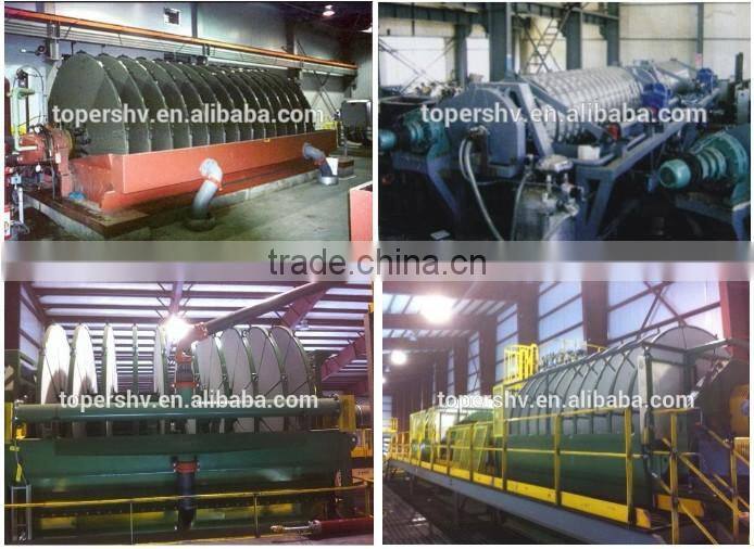 vacuum disc filter as multiple disc screw press mobile sludge dewatering of Iron ore and non-ferrous ore