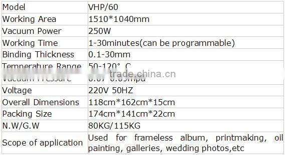 CE Approval 60 Inch Vacuum Hot Heat Press Laminating Machine