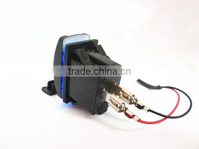 Car Marine DC12V 24V 36V Female USB Socket Carling Switch Style