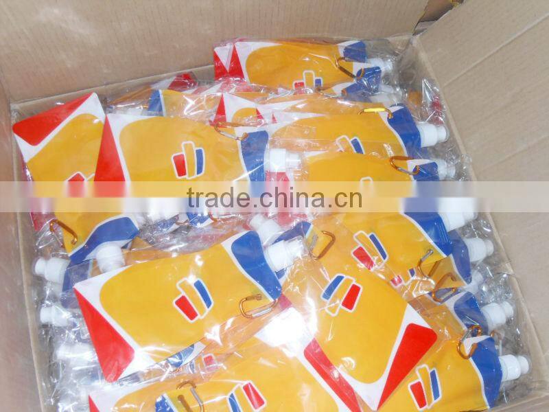 wholesale 480ml foldable bottle/ foldable water bottle