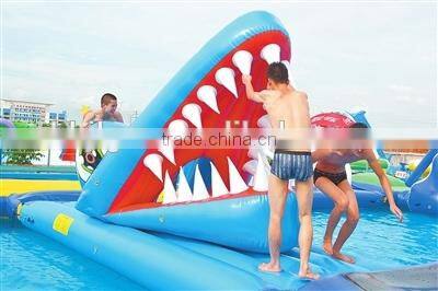 Children playing inflatable bouncing castle