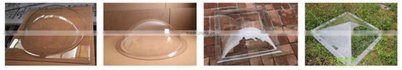 polycarbonate PC plastic Round&Pyramid motor roof skylight covers