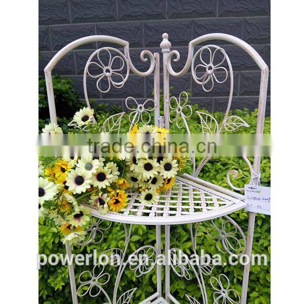 4 tier metal folding flower corner shelf