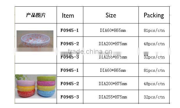 Wholesale cheap bowl shape colorful plastic flower pots
