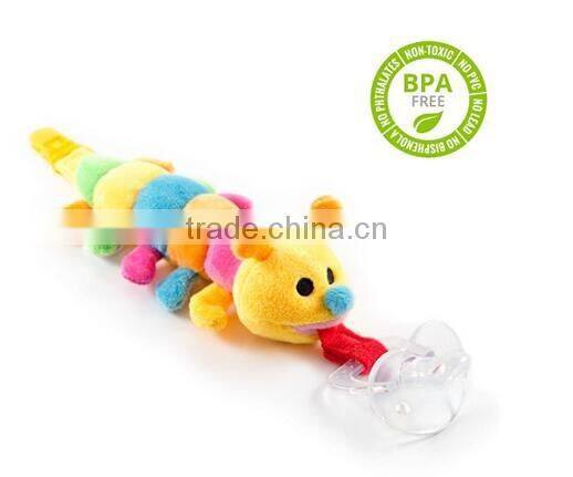Soft Plush Toy with Detachable Silicone Baby Pacifier