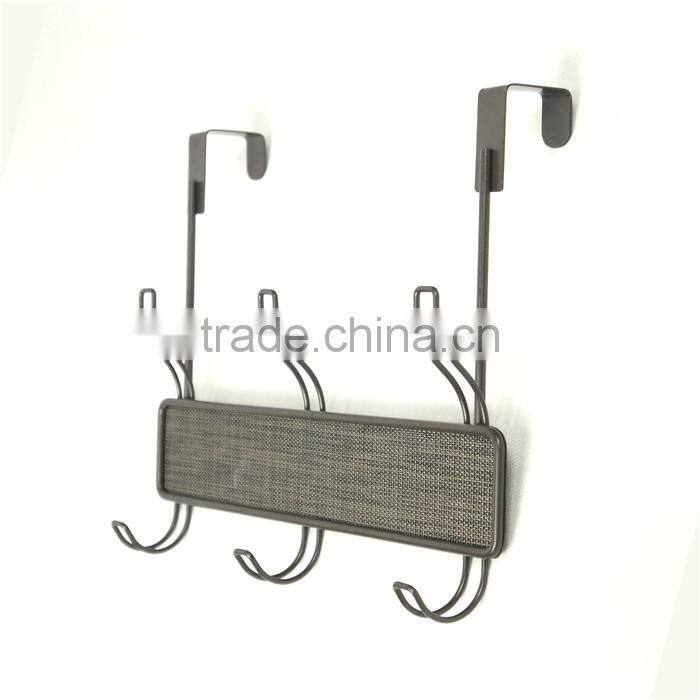 New Metal Wall Rack, 3 Hooks, Bronze