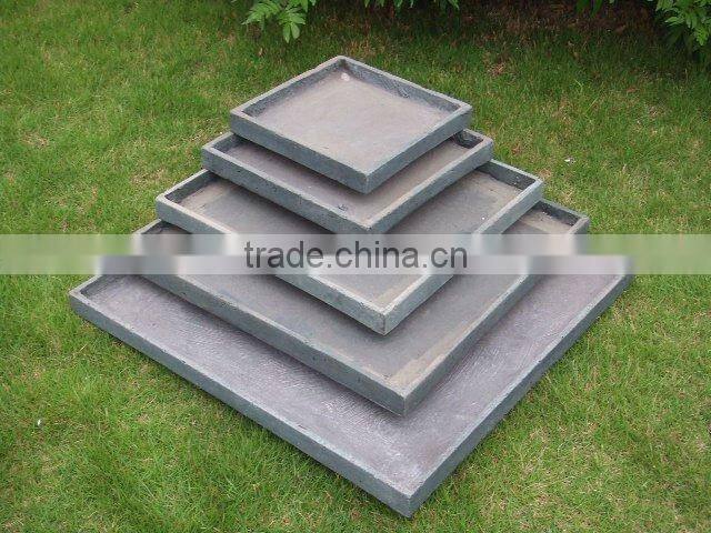 2014 popular fiber clay garden flower saucer