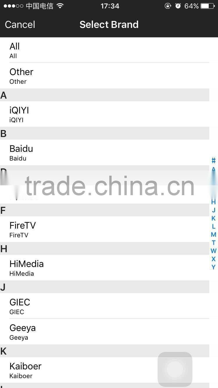 2015 New Arrival Mobile Smart Infrared Remote Controller For IOS Iphone Use Universal Remote Controll TV/STB/OTT/AC/SLR/DVD/Fan