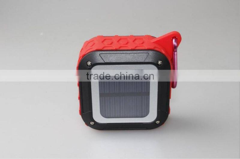 New Arrive Outdoor solar panels charge Bluetooth speaker solar waterproof stereo speaker