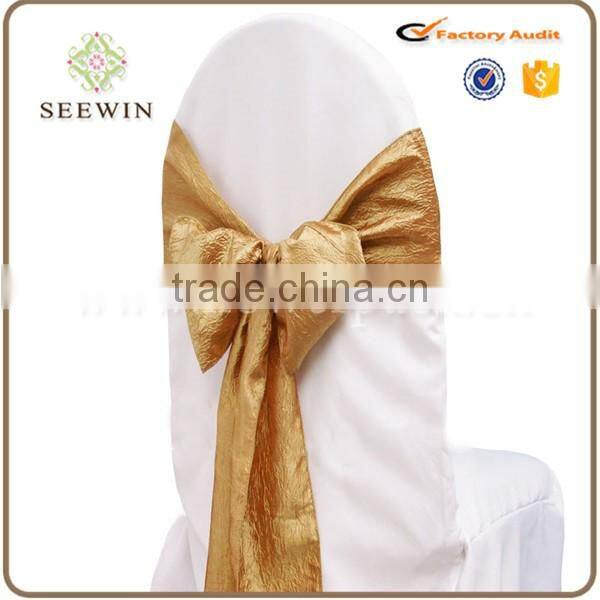 Hot sale ruffle fancy sashes chair cover wedding
