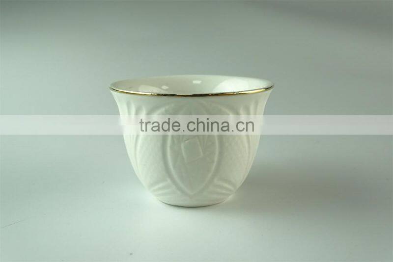 Wholesale White ceramic tea cup sets, 6 pcs/set,with color box paking.
