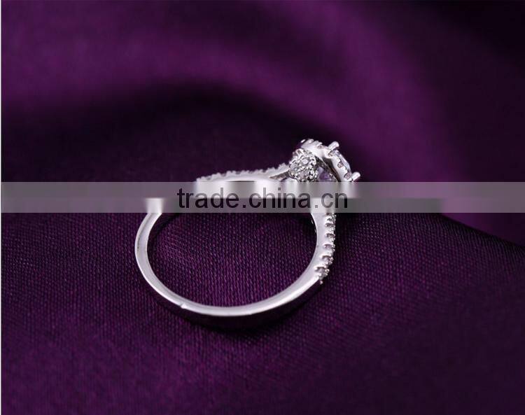 Wholesale Stock Small Order Fashion Women High Quality Zircon Ring