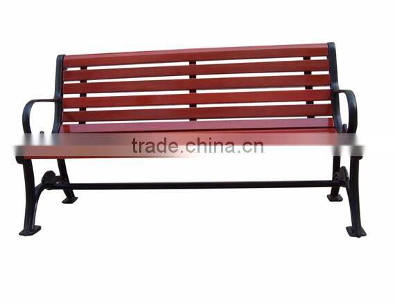 wood plastic waterproof outdoor cast iron bench