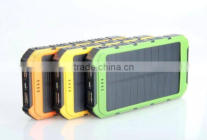 New arrival 2016 hot selling waterproof solar power bank 20000mAh