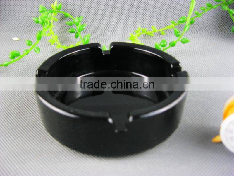 Glass Material and Black Colored Type Colored Glass Ashtray