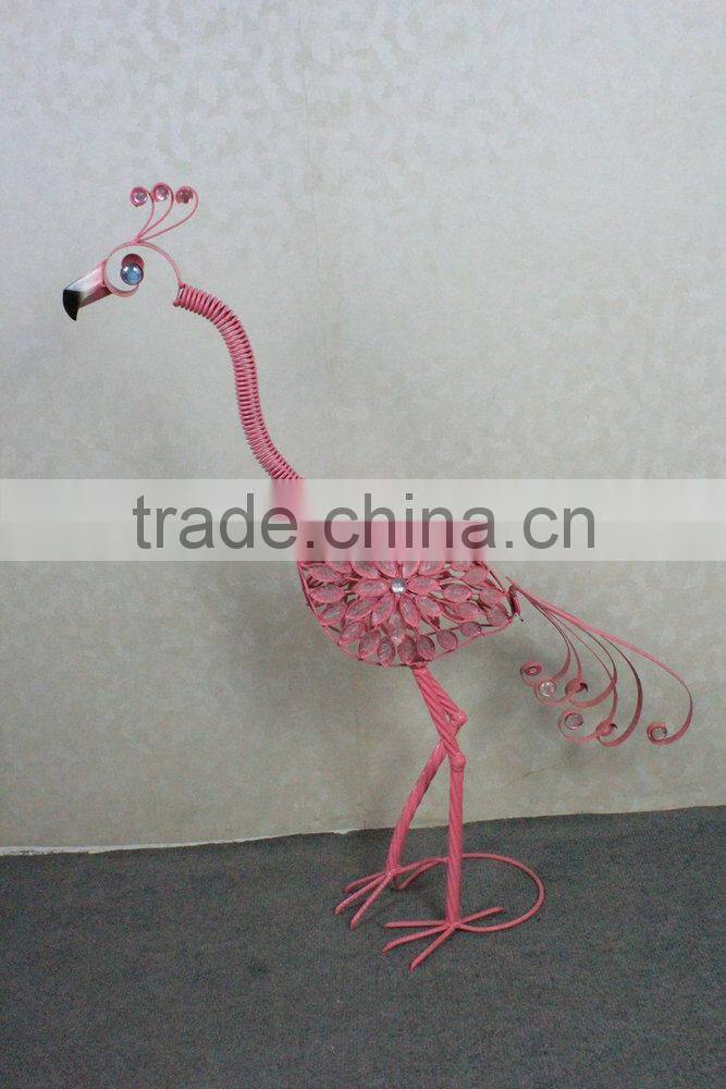 Garden decor metal animal peacock