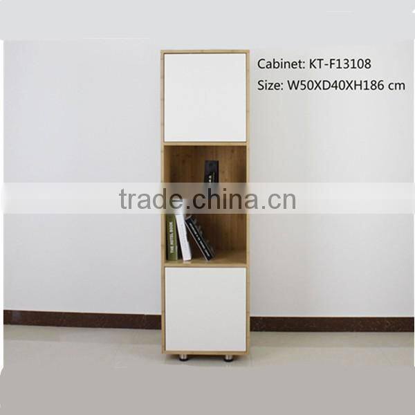 Popular combined bamboo corner cabinet for storage things in living room