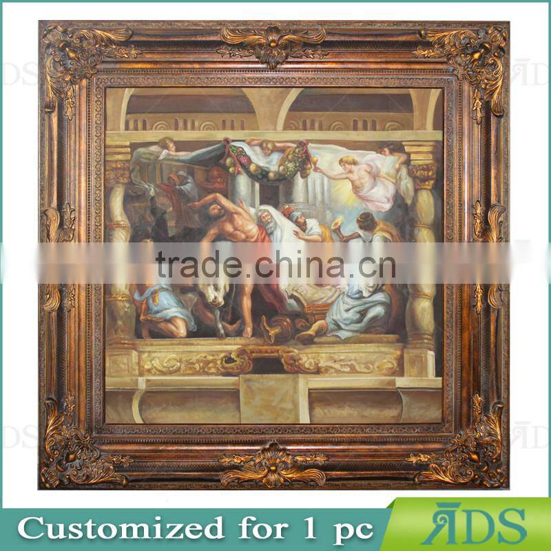 Golden Art Frame with Handmade Oil Painting