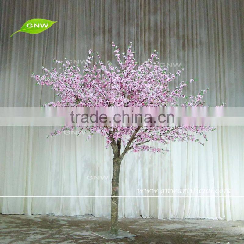 GNW BLS1507019 New high quatity fancy crooked pink peach blossom tree for decoration