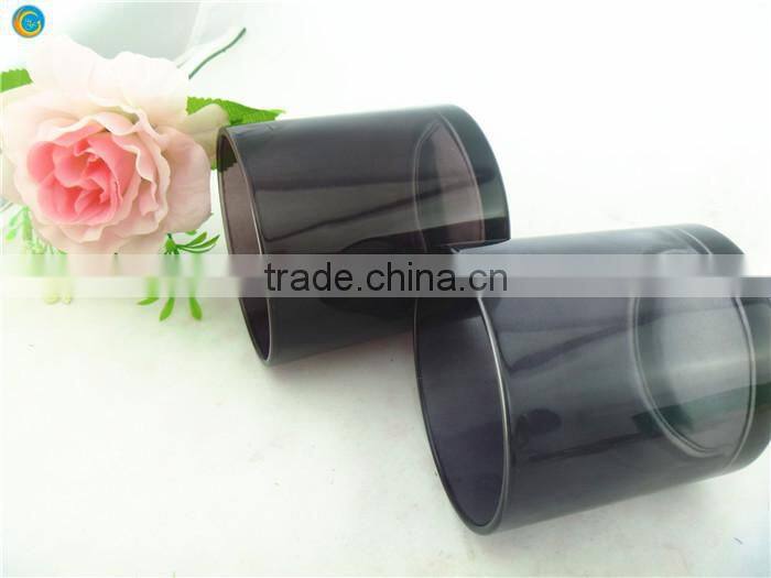 black glass candlestick