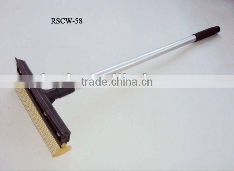 Car window clean squeegee with wooden handle