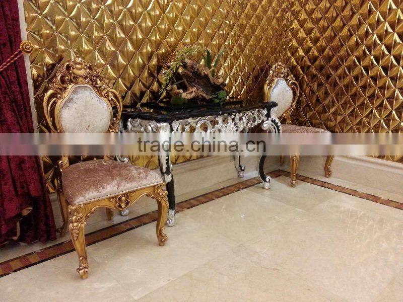 Hallway Furniture Console Table With Marble Top For Hotel Decoration
