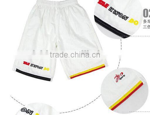 Wholesale OEM logo good quality 100% cotton short sleeve taekwondo uniform