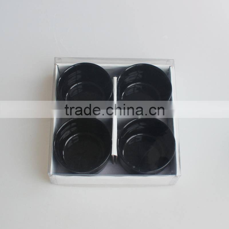 Promotional set of 4 colorful ceramic tapas bowl