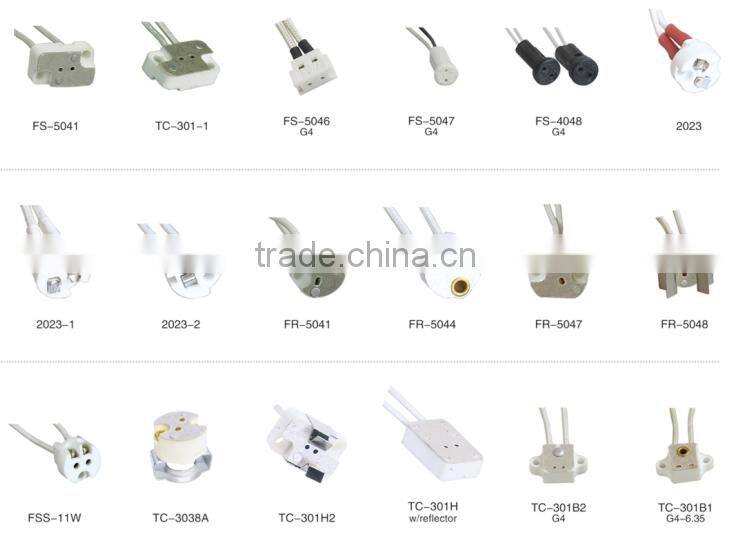 porcelain electrical light fittings parts with electrical cord