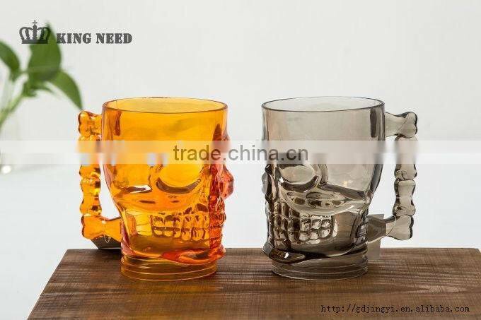LED RBG flashing plastic acrylic skull cup mug Halloween party decorations