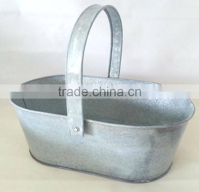vintage portable metal flower pots flower basket