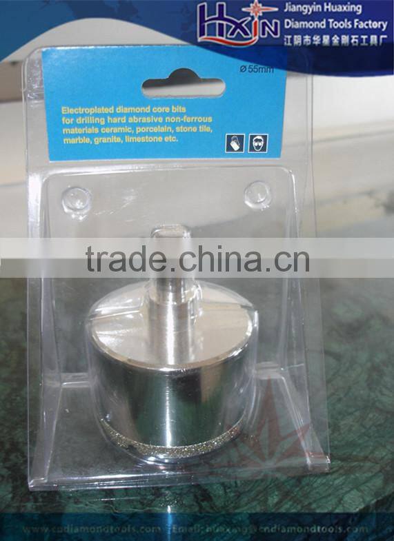 Electroplated diamond core drill bit / Hollow Electriplated drill bit for hard rock