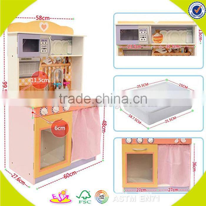 wholesale cute wooden pretend kitchen toy, fashion kids wooden kitchen toy, interesting children wooden kitchen toy W10C141