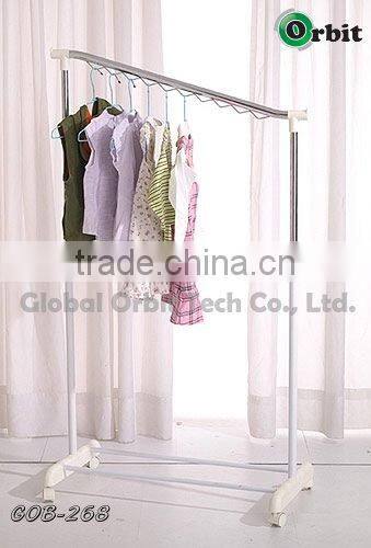 stainless steel diy metal telescopic wrought hanging clothes rack
