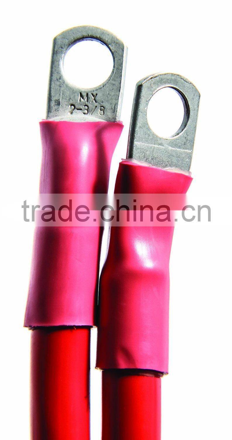 S80081 Red 3/8" Stud 18" Long 2Gauge Marine Battery Cable and Tinned Lug Assembly
