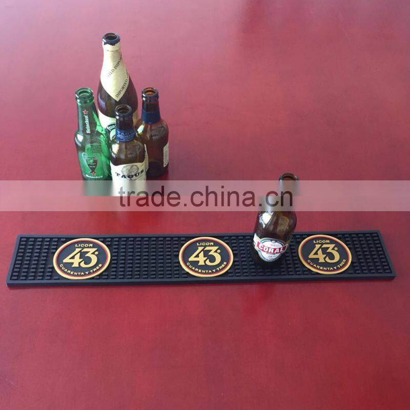 quality eco customized pvc rubber spill bar mat with logo