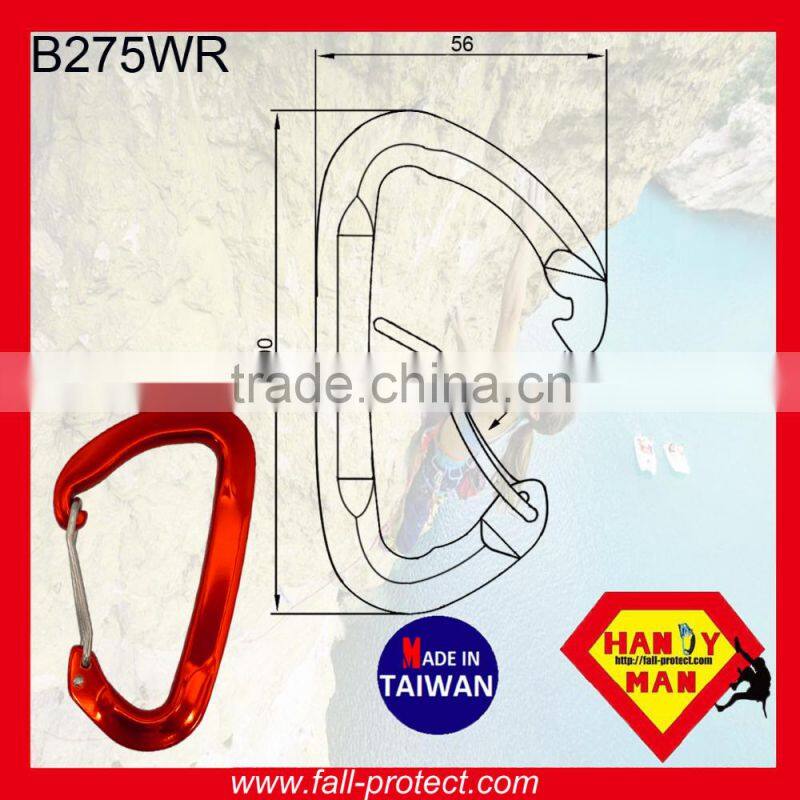 23KN For Rescue Bent Gate Rock Climbing Carabiner Made Of Aluminum