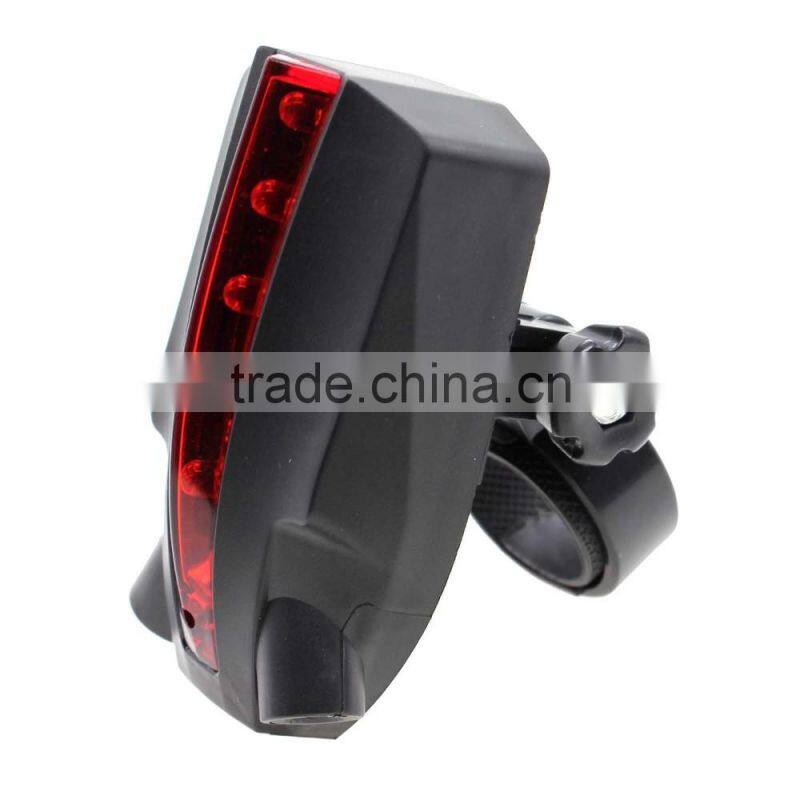 2016 new Outdoor 5 LED 2 Laser Bike Bicycle Rear Tail Lamp Bicycle LOGO Projection Lights