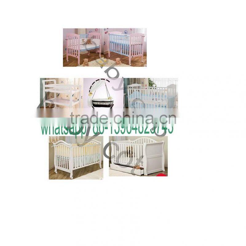 2016 solid wood baby crib baby cot custom made