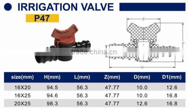 TY High quality PP compression fittings IRRIGATION VALVE eco-friendly Cheap Price Full Size factory price list discount